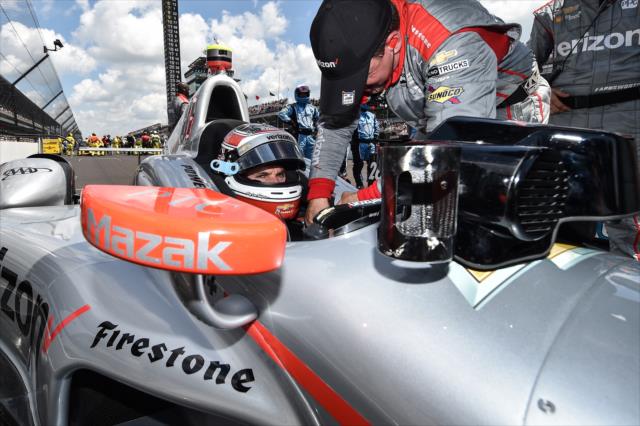 Will Power on the grid prior the 100th Running of the Indy 500 presented by PennGrade Motor Oil -- Photo by: Chris Owens
