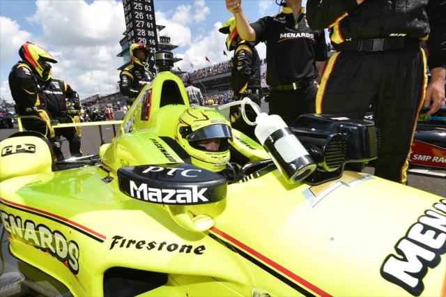 Simon Pagenaud in pit lane prior the 100th Running of the Indy 500 presented by PennGrade Motor Oil -- Photo by: Chris Owens