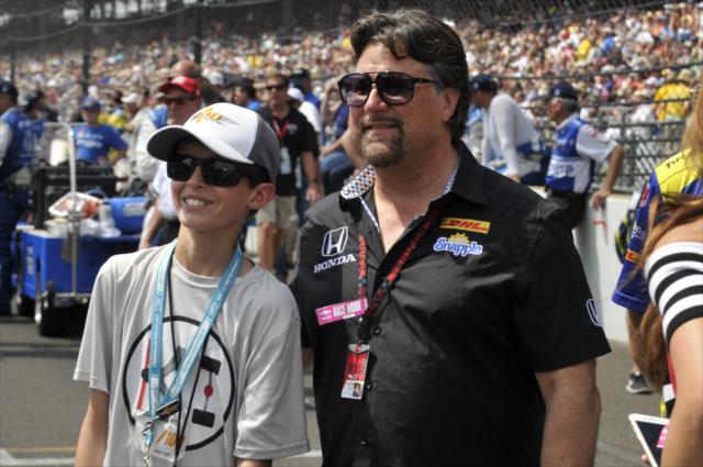 Michael Andretti on the grid before the 100th running of the Indianapolis 500 presented by PennGrade Motor Oil -- Photo by: Eric McCombs