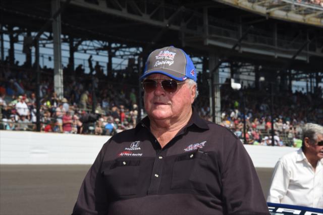Four-time winner A.J. Foyt readies for a parade lap during pre-race festivities for the 100th Indianapolis 500 -- Photo by: Jim Haines