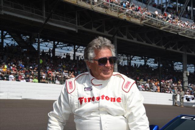 Mario Andretti prior to the start of the Indianapolis 500. -- Photo by: Jim Haines