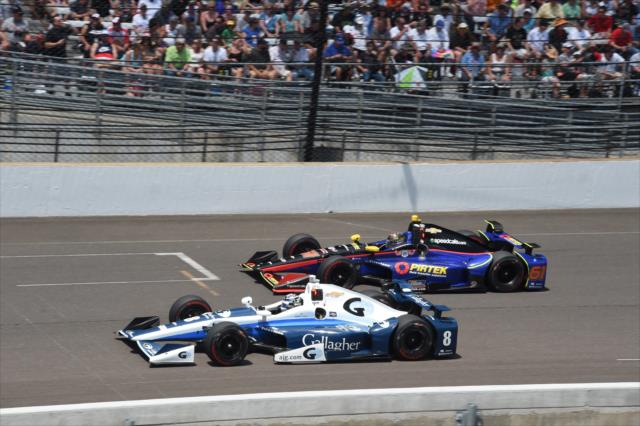 Rookies Max Chilton and Matthew Brabham during the 100th Running of the Indianapolis 500. -- Photo by: Jim Haines