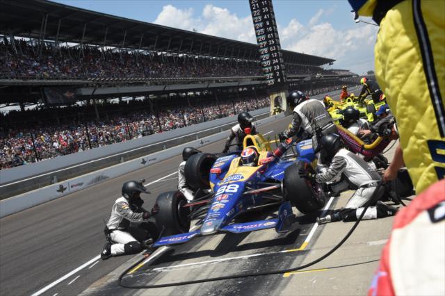 Alexander Rossi on pit lane during the 100th Running of the Indianapolis 500 presented by PennGrade Motor Oil -- Photo by: Jim Haines