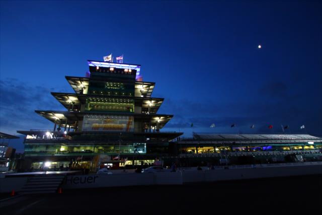 IMS Panasonic Pagoda the morning of the 100th Running of the Indianapolis 500 -- Photo by: Mike Harding