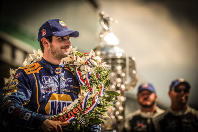 Alexander Rossi - winner of the 100th Indianapolis 500 -- Photo by: Shawn Gritzmacher