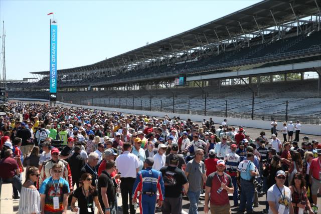 The pre-race grid comes to life prior to the start of the INDYCAR Grand Prix at the Indianapolis Motor Speedway -- Photo by: Chris Jones