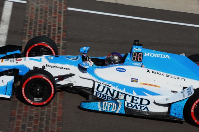 Marco Andretti rolls down pit lane during the INDYCAR Grand Prix at the Indianapolis Motor Speedway -- Photo by: Chris Jones