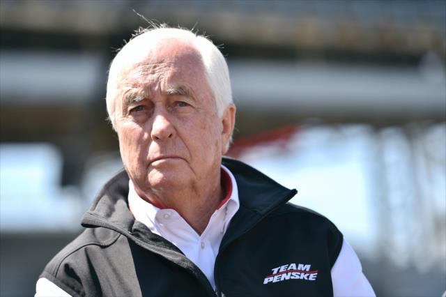 Team Owner Roger Penske looks down pit lane prior to the start of the INDYCAR Grand Prix at the Indianapolis Motor Speedway -- Photo by: Chris Owens
