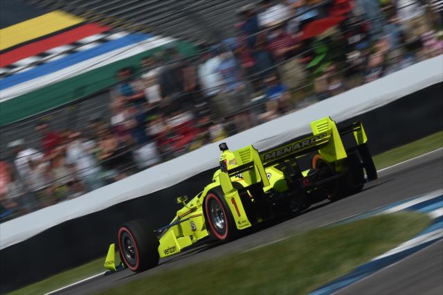 Simon Pagenaud flies toward Turn 3 during the INDYCAR Grand Prix at the Indianapolis Motor Speedway -- Photo by: Chris Owens