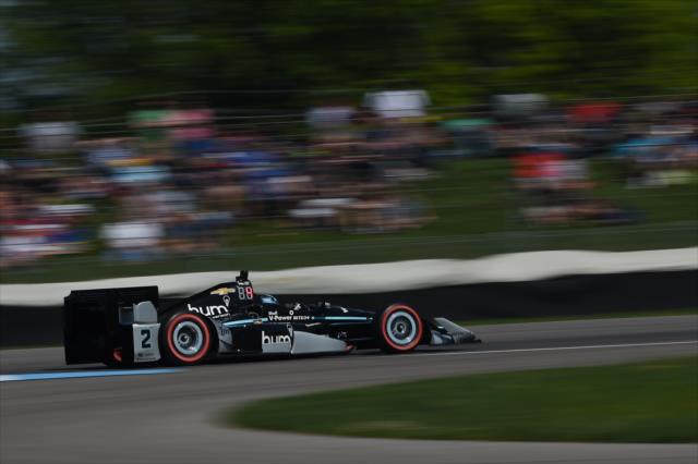 Josef Newgarden exits the Turn 5-6 chicane during the INDYCAR Grand Prix at the Indianapolis Motor Speedway -- Photo by: Chris Owens