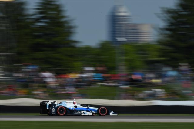 Max Chilton screams down the backstretch during the INDYCAR Grand Prix at the Indianapolis Motor Speedway -- Photo by: Chris Owens