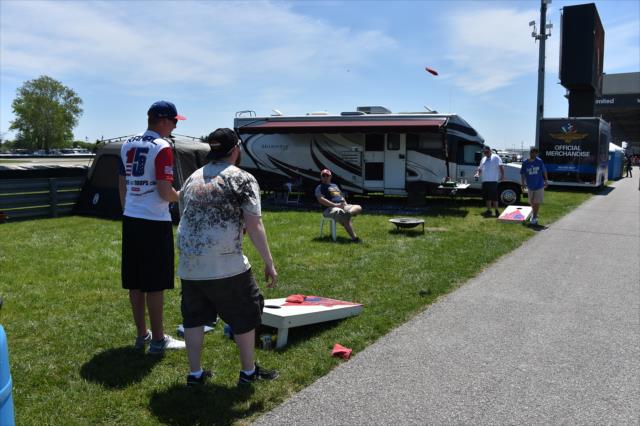 Infield campers enjoying the weather and festivities at the INDYCAR Grand Prix -- Photo by: Dana Garrett