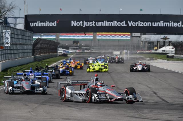 Will Power takes the lead during the INDYCAP GP -- Photo by: John Cote