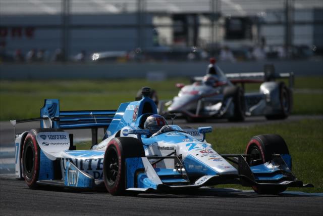 Marco Andretti rolls through Turn 9 during the INDYCAR Grand Prix at the Indianapolis Motor Speedway -- Photo by: Joe Skibinski