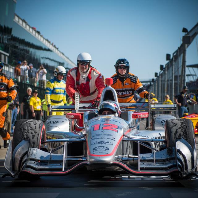Will Power is rolled into Victory Circle following his win in the INDYCAR Grand Prix at the Indianapolis Motor Speedway -- Photo by: Karl Zemlin