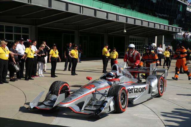 Will Power rolls into Victory Circle after winning the INDYCAR Grand Prix at the Indianapolis Motor Speedway -- Photo by: Matt Fraver