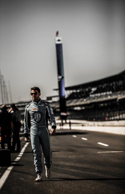 Marco Andretti walks pit lane for the INDYCAR Grand Prix -- Photo by: Shawn Gritzmacher