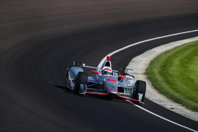 Will Power hits the apex of Turn 3 during practice for the 101st Indianapolis 500 -- Photo by: David Yowe
