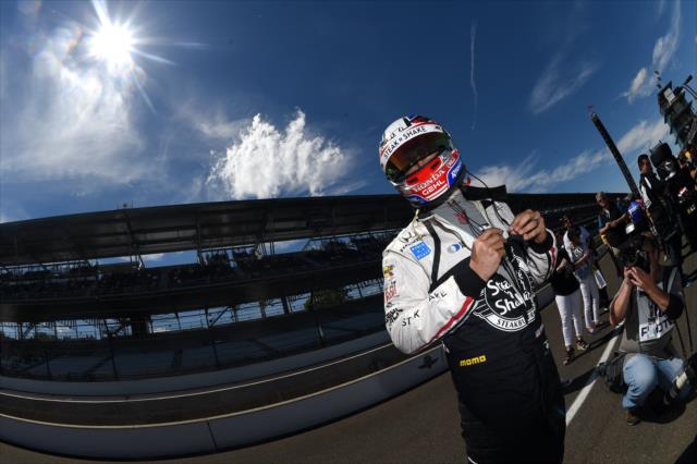Graham Rahal prepares for his  qualifying run at the Indianapolis Motor Speedway. -- Photo by: Chris Owens
