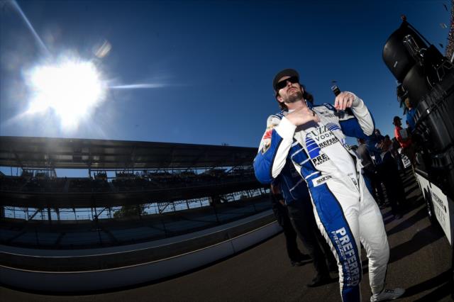 JR Hildebrand following qualifications for the Indianapolis 500. -- Photo by: Chris Owens