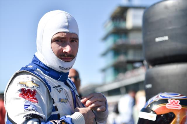 JR Hildebrand preparing for qualifications for the Indianapolis 500. -- Photo by: Chris Owens