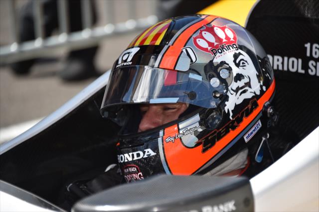 Oriol Servia prepares for Indianapolis 500 qualifying -- Photo by: Dana Garrett