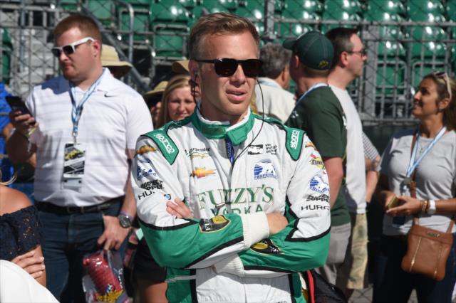 Ed Carpenter prepares to qualify for the Indianapolis Motor Speedway. -- Photo by: Jim Haines