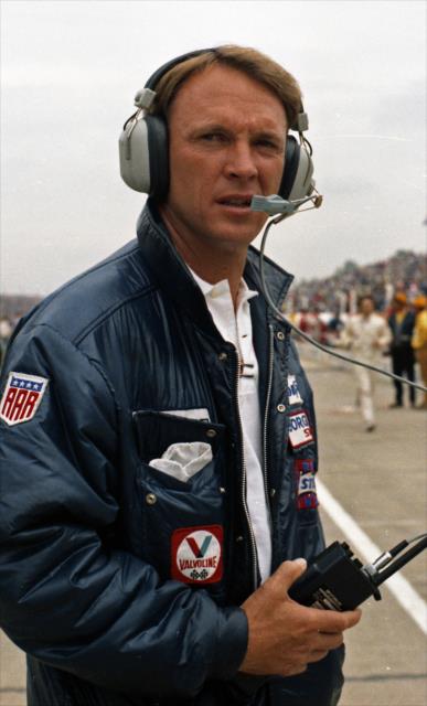 Dan Gurney looks down pit lane during qualifications for the 1973 Indianapolis 500
