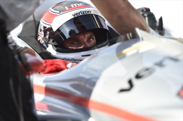 Will Power sits in his No. 12 Verizon Chevrolet on pit lane prior to his qualification attempt for the 102nd Indianapolis 500 at the Indianapolis Motor Speedway -- Photo by: Chris Owens