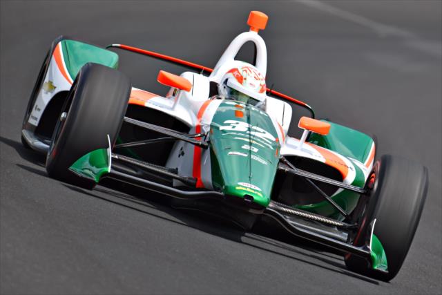 Kyle Kaiser on his way to qualifying 17th for the 102nd Indianapolis 500. -- Photo by: John Cote