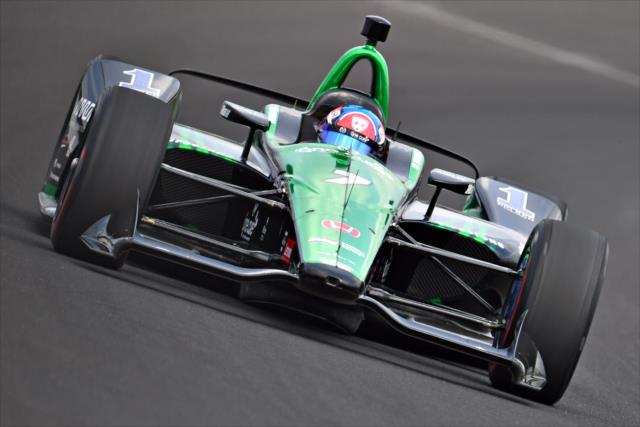 Jay Howard on his way to qualifying 28th for the 102nd Indianapolis 500. -- Photo by: John Cote