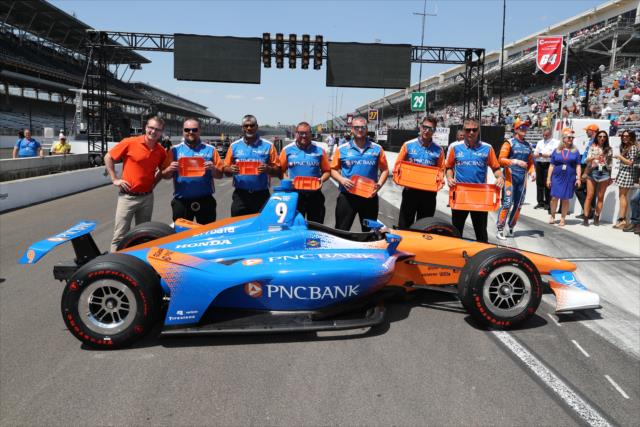 The Chip Ganassi Racing team of Scott Dixon win the 2018 pit stop challenge during Miller Lite Carb Day at the Indianapolis Motor Speedway -- Photo by: Chris Jones