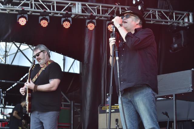 John Popper and Blues Traveler perform on stage during the Miller Lite Carb Day concert on the infield at the Indianapolis Motor Speedway -- Photo by: Chris Owens