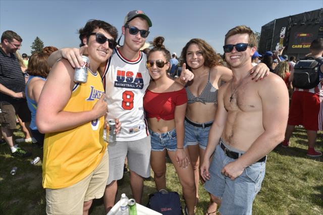 Fans enjoying the Miller Lite Carb Day concert with Train and Blues Traveler on the infield at the Indianapolis Motor Speedway -- Photo by: Chris Owens