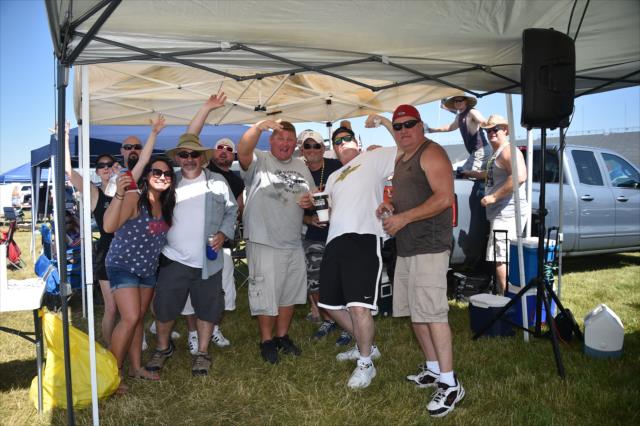 Fans get ready for Carb Day at the Indianapolis Motor Speedway -- Photo by: Dana Garrett