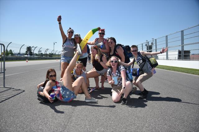 Fans get ready to party for Carb Day festivities at the Indianapolis Motor Speedway -- Photo by: Dana Garrett