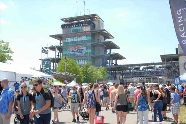 A massive crowd on hand during Miller Lite Carb Day at the Indianapolis Motor Speedway -- Photo by: Mike Young