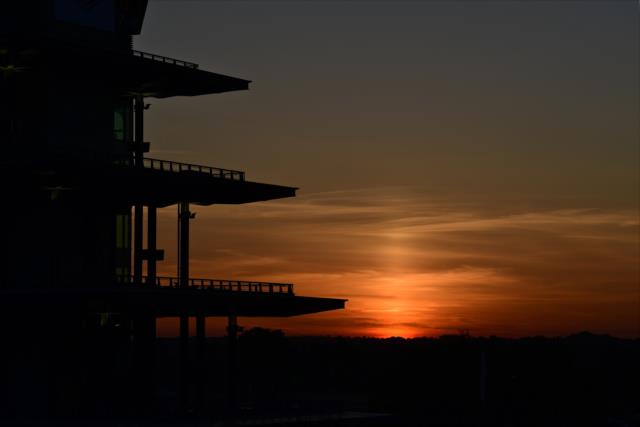 Sunrise over the Indianapolis Motor Speedway for Carb Day -- Photo by: Walter Kuhn
