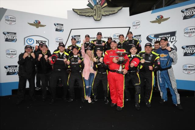 Simon Pagenaud and Team Penske celebrate in victory circle. -- Photo by: Chris Jones