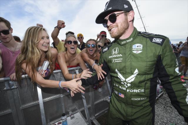 Conor Daly visits the Snake Pit -- Photo by: Chris Owens