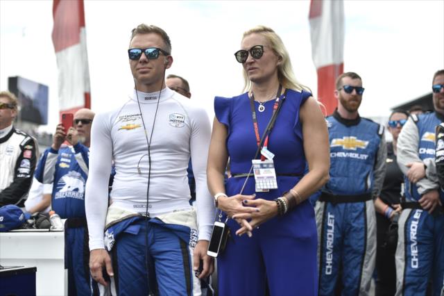 Ed Carpenter with his wife Heather Carpenter -- Photo by: Chris Owens