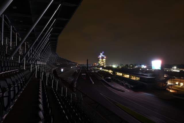 The Indianapolis Motor Speedway Pagoda prior to dawn for the 103rd Running of the Indianapolis 500 -- Photo by: James  Black