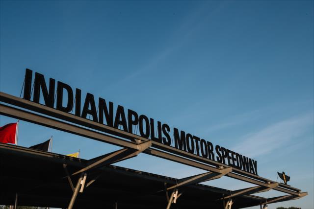 The Indianapolis Motor Speedway sign above the main entrance/ -- Photo by: Joe Skibinski