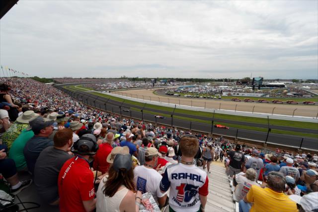 fans enjoy the action during the 103rd Running of the Indianapolis 500 presented by Gainbridge -- Photo by: Joe Skibinski