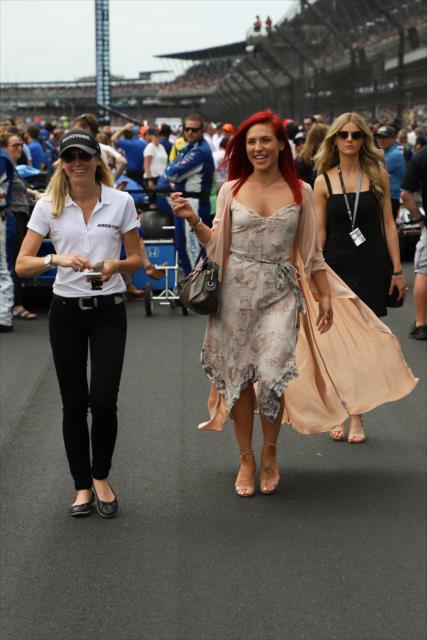 Sharna Burgess prior to the start of the Indianapolis 500 -- Photo by: Matt Fraver