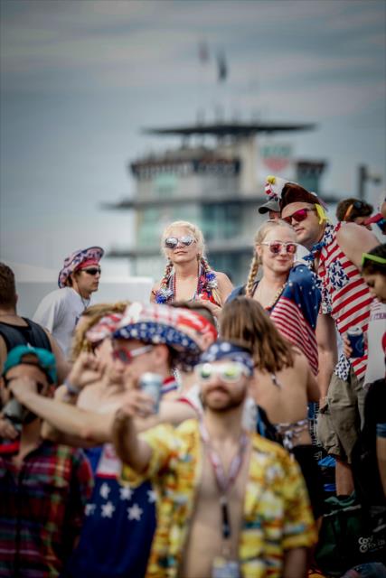 Fans at the 103rd Running of the Indianapolis 500 presented by Gainbridge -- Photo by: Shawn Gritzmacher