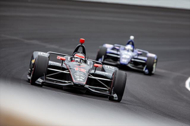 Will Power runs ahead of Ed Carpenter in the 2019 Indianapolis 500 -- Photo by: Stephen King