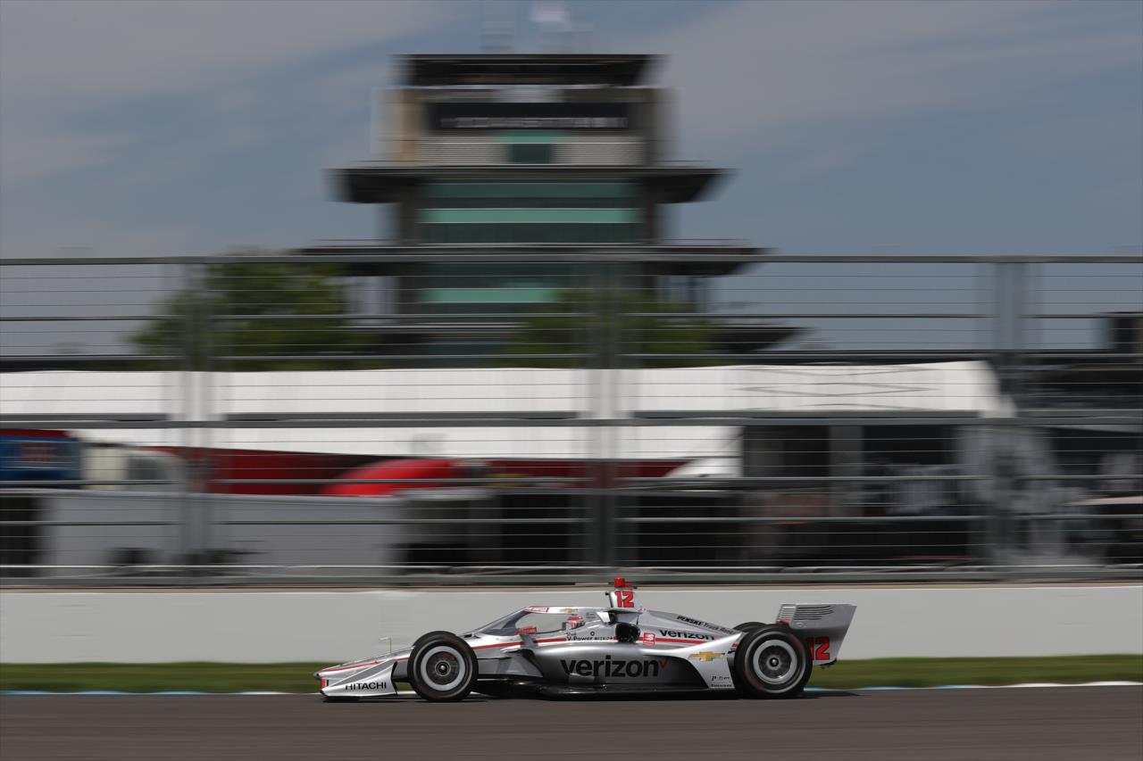 Will Power shoots down the Hulman Boulevard backstretch during practice for the GMR Grand Prix on the Indianapolis Motor Speedway Road Course -- Photo by: Chris Owens