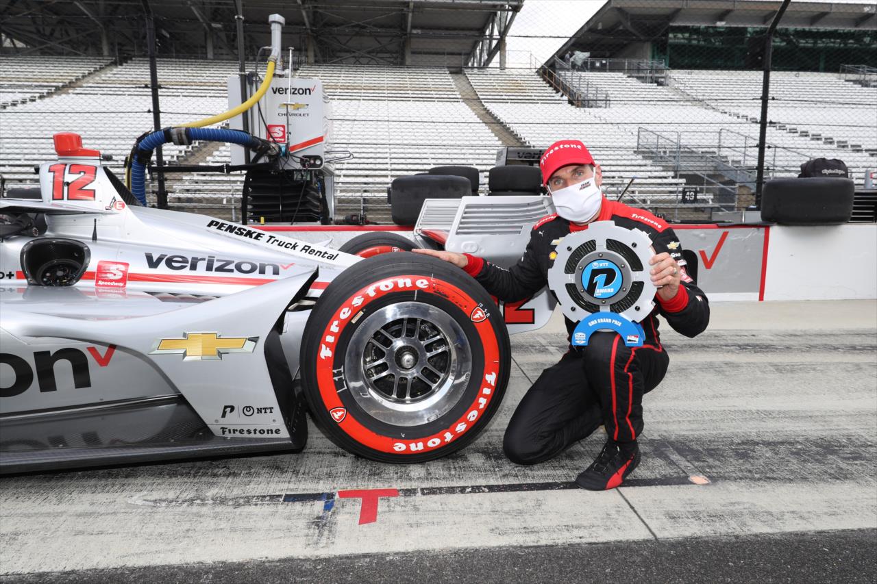 Will Power wins the NTT P1 Award for winning the pole position for the GMR Grand Prix on the Indianapolis Motor Speedway Road Course -- Photo by: Chris Owens