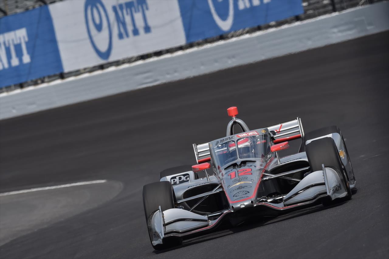 Will Power exits Turn 11 during qualifications for the GMR Grand Prix on the Indianapolis Motor Speedway Road Course -- Photo by: John Cote